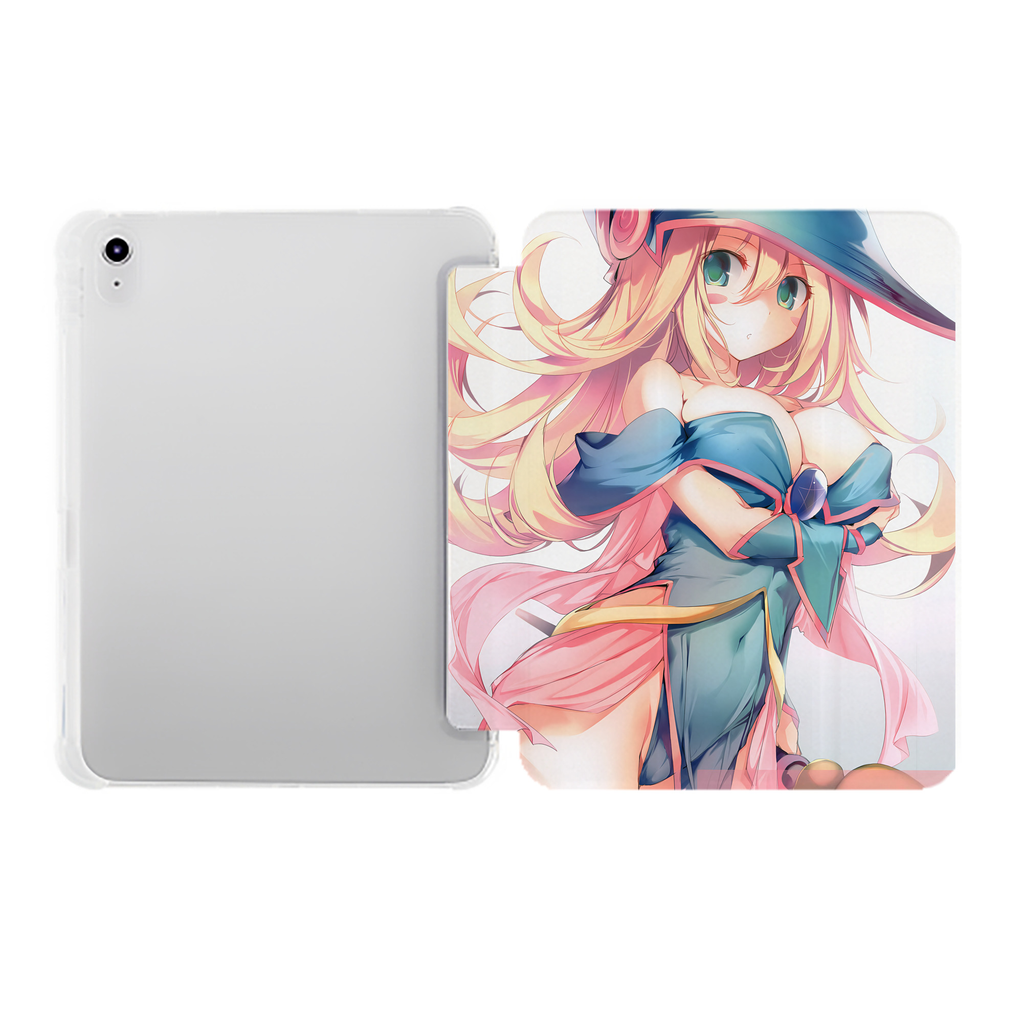 （画像用） 遊☆戯☆王 Yu-Gi-Oh! IPad ケース ペン収納付き 三つ折りスタンド PUレザー×シリコン 対応機種9.5/10.5/10.9インチ